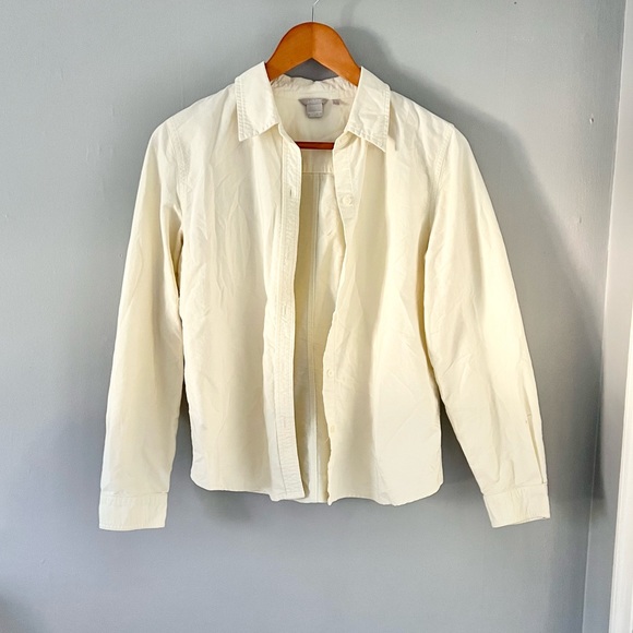 J Crew Pale Yellow Button Down Large - Picture 1 of 8